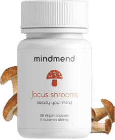 Mind Mend focus shrooms in a bottle